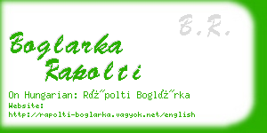 boglarka rapolti business card